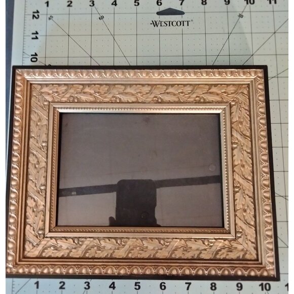 Vintage Ornate Silver Oak Leaf Picture Frame Wall Mount 5 x 7 photo - Picture 5 of 6